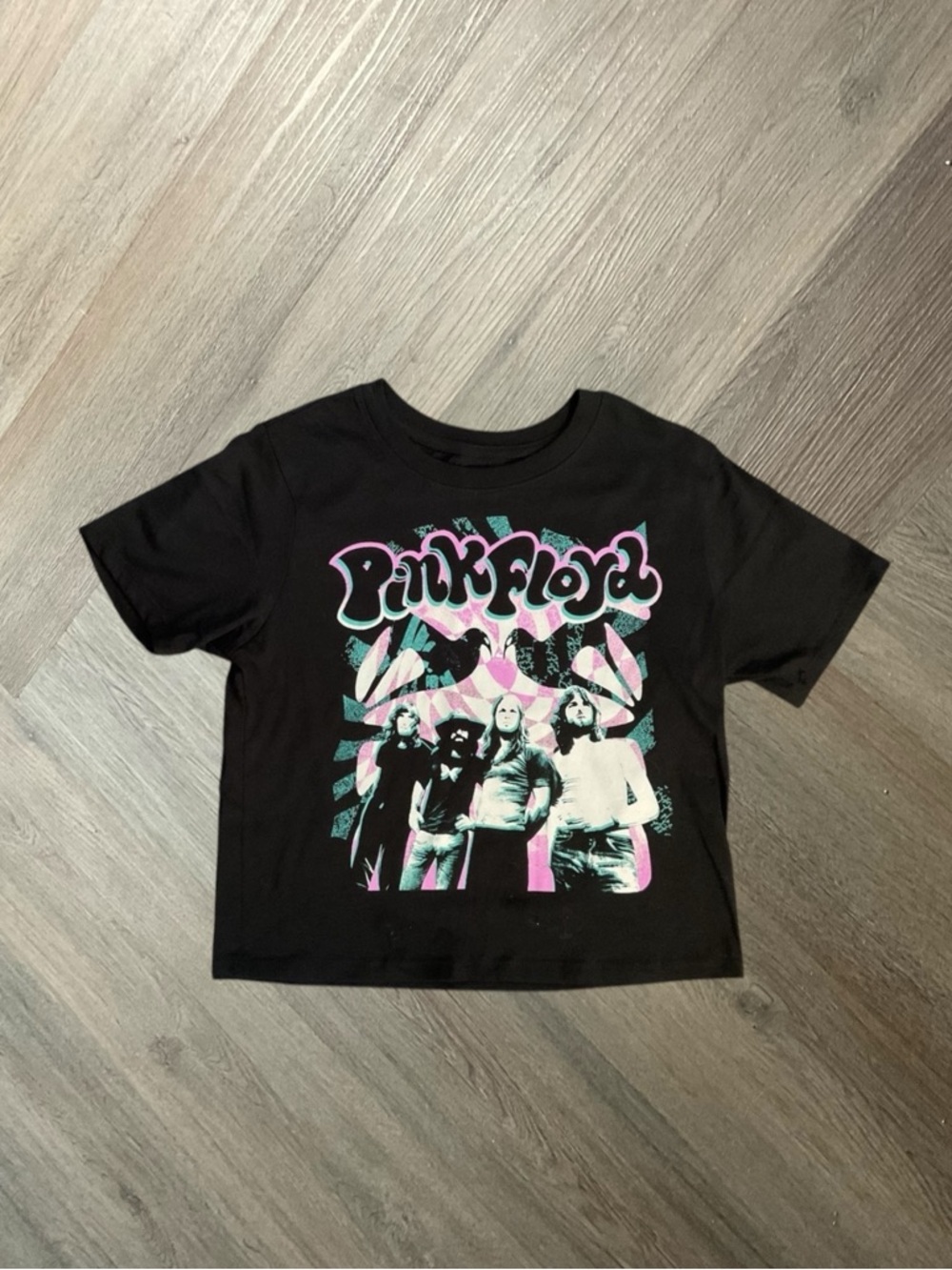 Pink Floyd Retro Rock Concert Shirt Womens XS Black Pink 70's 80's 90's